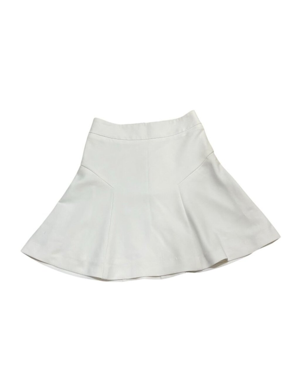 Express Ivory Flutter Mini Skirt Sz 00 Fit & Flare Lined Preppy Office
